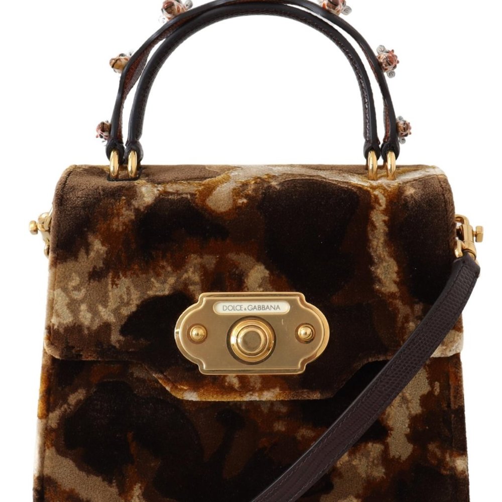 DOLCE & GABBANA Brown Giraffe Crossbody Purse Borse WELCOME Purse